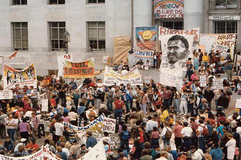 Apartheid Divestment Sproul Protest 1985