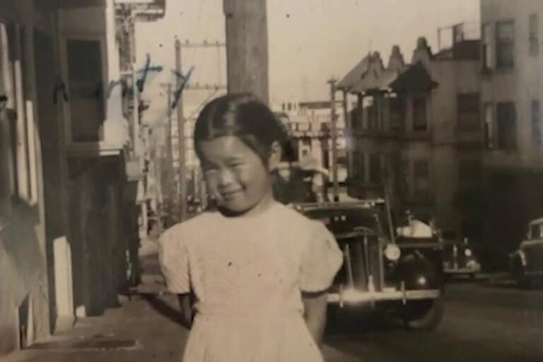 Vintage photo of student from Gordon Lau School in San Francisco, CA