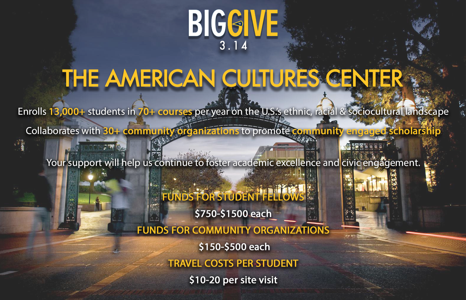 Big Give, March 14th, 2019 The American Cultures Center
